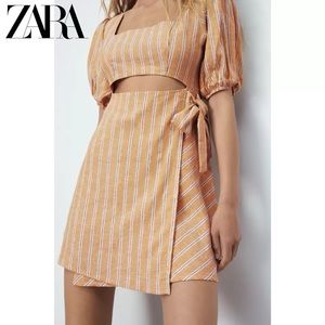 NWT Zara Cropped Dress With Cutout